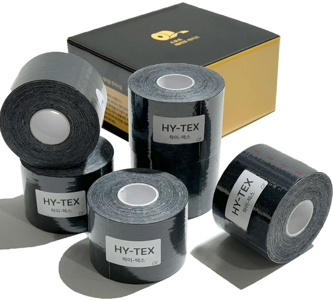 MehrWert 키네시올로지 근육 스포츠 테이핑 테이프, 블랙, 6개입 - 쿠팡