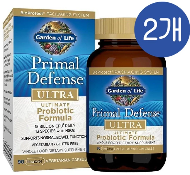 가든오브라이프 프리말 디펜스 울트라 프로바이오틱 포뮬라 캡슐 Garden of Life Primal Defense ULTRA, 2개, 90정 - 쿠팡