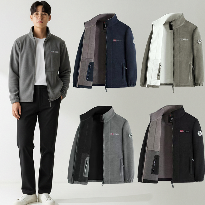 양면기모 노르웨이 후리스 자켓 남자 여성 가을 겨울 따뜻한 플리스 집업 점퍼 등산 캠핑 작업복 MY39