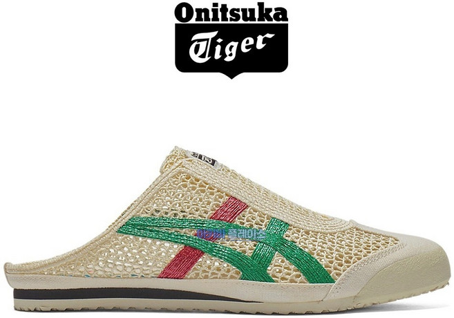 오니츠카타이거 멕시코 66 사봇 남녀 공용 뮬 슬립온 크림 케일 1183C123.103