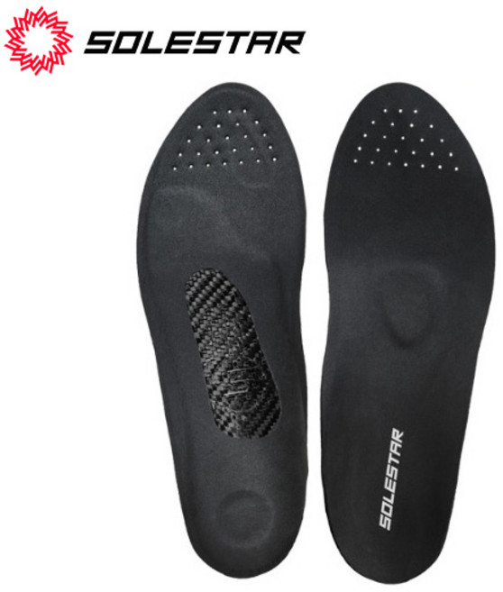 솔스타 블랙2 사이클링 전용 인솔 클릿슈즈 깔창, 43, 1세트