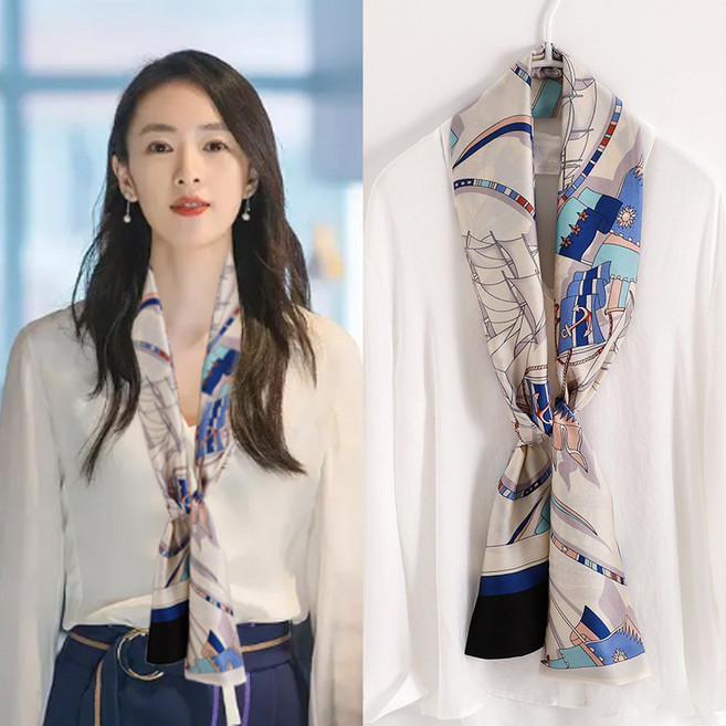 디아쿠아 목스카프 봄가을 여성 쁘띠 롱 스카프