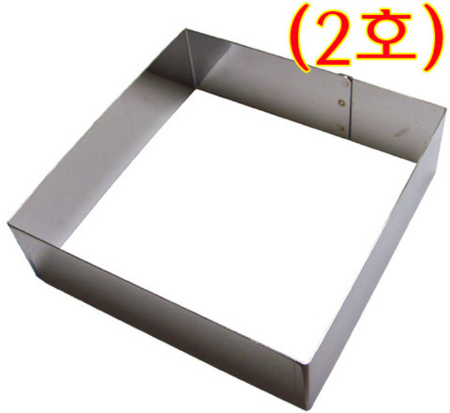 베이킹파티 사각무스링 2호 16.5 x 5cm 사각 떡케익 무스틀 떡틀, 1개