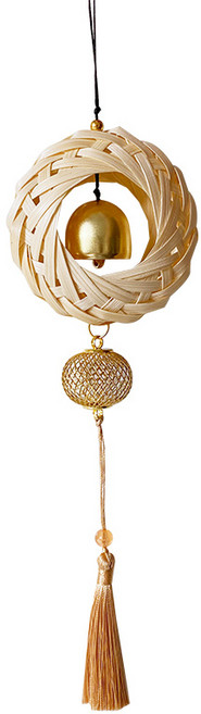 심아트 라탄 풍경 도어벨 만들기 세트, 5개, 골드