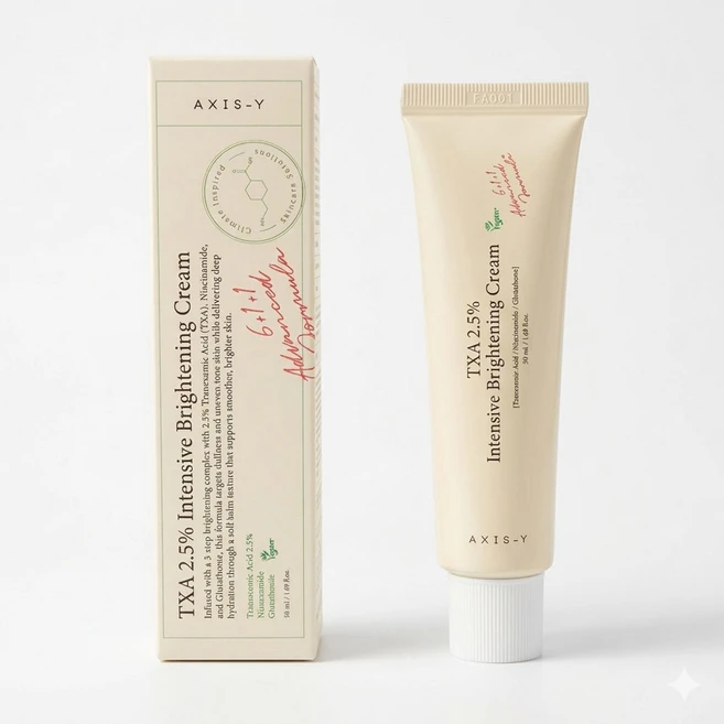 엑시스와이 티엑스에이 2.5퍼센트 인텐시브 브라이트닝 크림 50ml 미백기능성화장품 비건인증, 1개 - 쿠팡