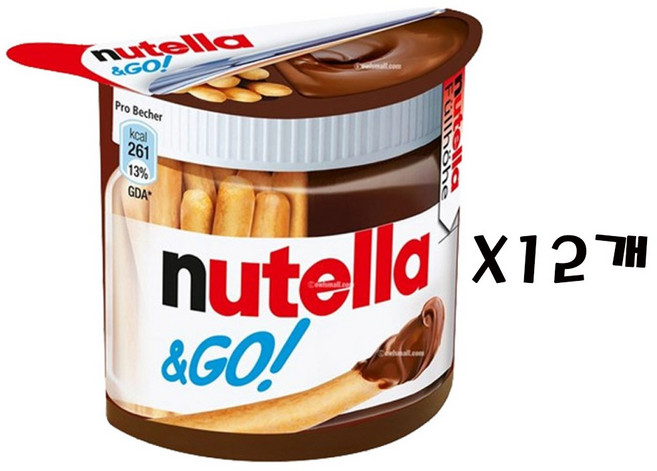 누텔라 앤고 막대과자, 52g, 12개