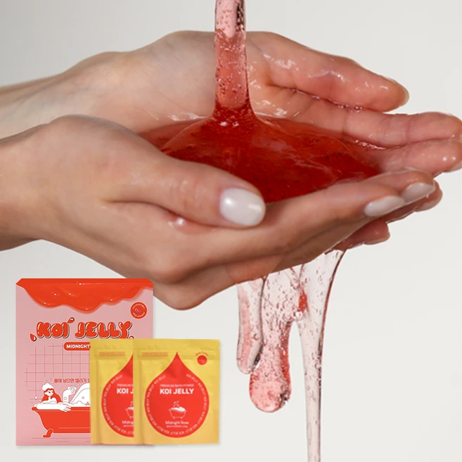 젤리 입욕제 슬라임 목욕놀이 커플 입욕젤 호캉스-코이젤리 1BOX ( ), 미드나잇로즈(레드), 1개, 200g - 쿠팡