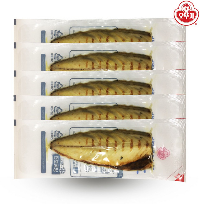 오뚜기 오쉐프 간편 구운 고등어 60g X 5팩, 5개