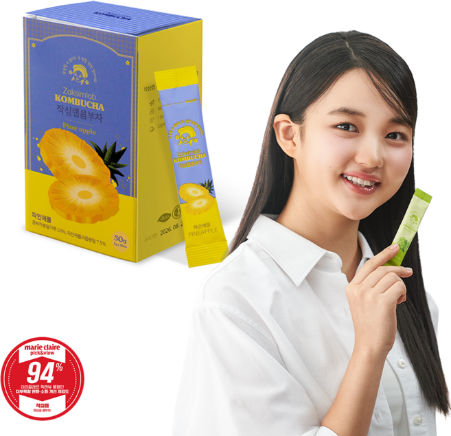 작심랩 콤부차 파인애플맛, 1개, 10개입, 50g, 5g