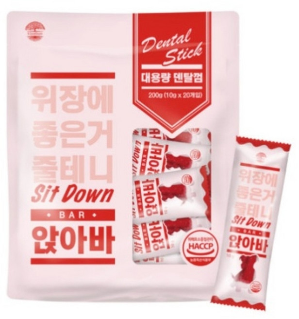 앉아바 덴탈껌 피모 20p, 200g, 1개