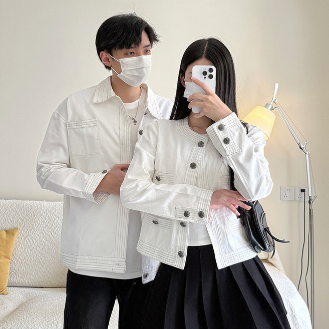 情侶裝 秋季外套 短版 氣質上衣 男女款