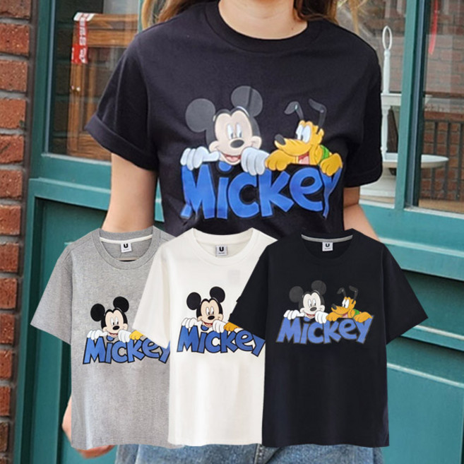 디즈니 남여공용 반팔 티셔츠 미키플루토 (국내제작) 3종 중