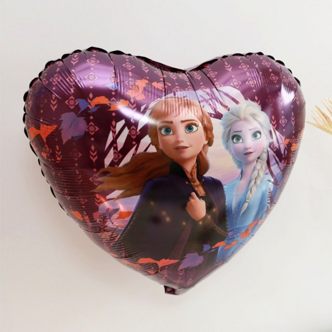 [파티조엘] 겨울왕국2 하트 바이올렛 풍선_엘사 안나풍선