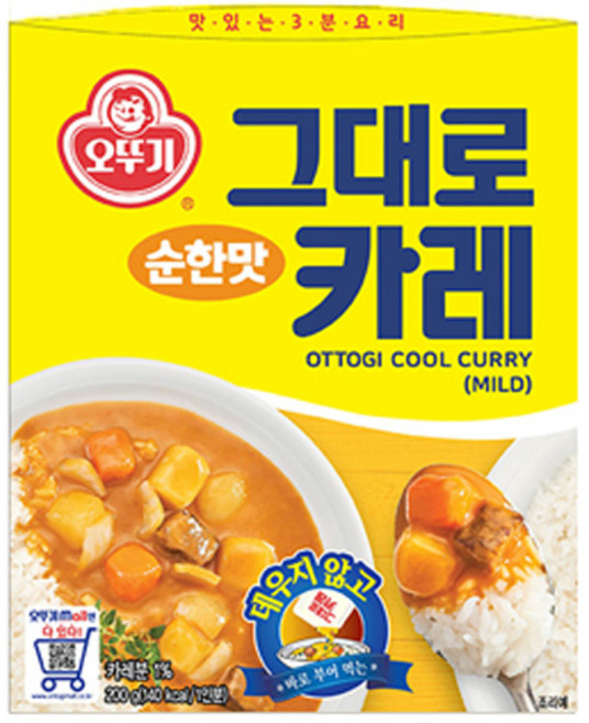 오뚜기 그대로카레 순한맛 200G 3개 + 그대로 짜장 200G 3개, 6개