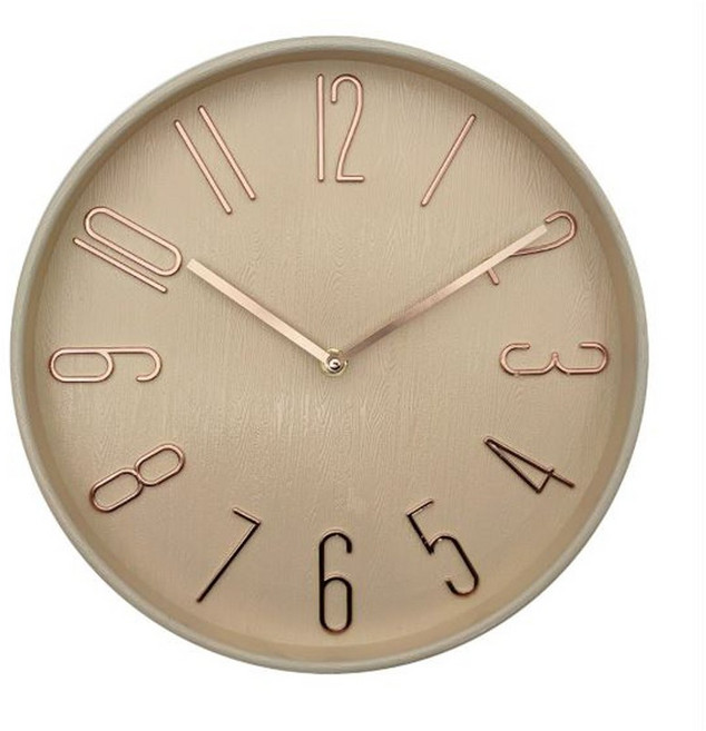 오펀 시계 벽걸이 시계 무소음 인테리어 거실 벽시계, 베이지