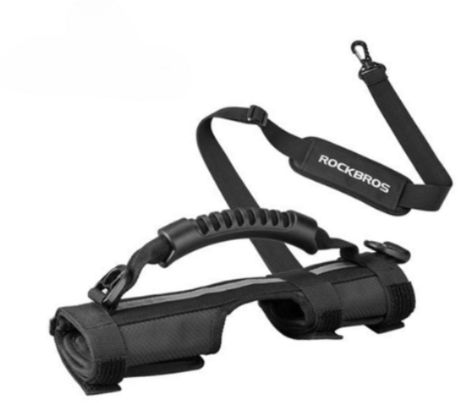 휴대용 자전거 스트랩 이동용 탈부착 어깨 접이식 자전거 스트랩 걸이 어린이 캐리어 클립형 킥보드 프레임