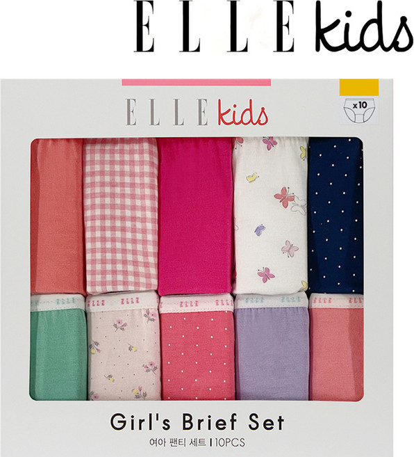 엘르키즈 여아동 여아 텐셀 아동팬티 10매 B세트