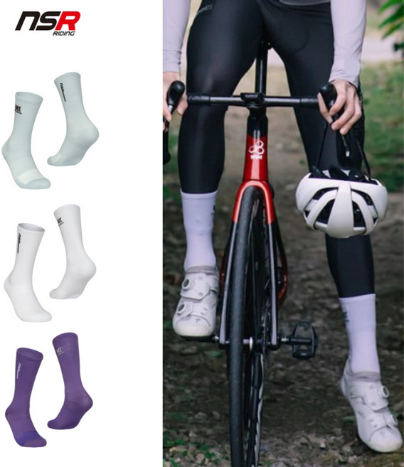 땀을 빠르게 말려주는 자전거양말 NSR 클럽 NCC 스포츠 삭스, 퍼플