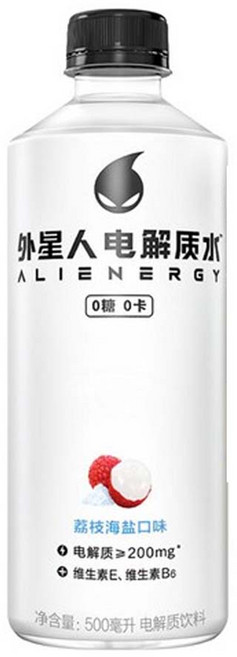外星人 電解質水 海鹽荔枝風味, 1個, 外星人-海鹽荔枝味運動飲料500ml, 500ml