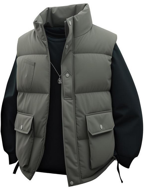 工裝馬甲 棉服 男 冬季 加厚保暖 無袖背心外套
