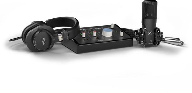 [기어라운지 정품] SSL 2 레코딩팩 오인페 패키지 오디오 인터페이스 마이크 헤드폰 홈레코딩 장비 유튜버 ASMR 방송용 입문자 전문가, SSL 2 Recording Pack