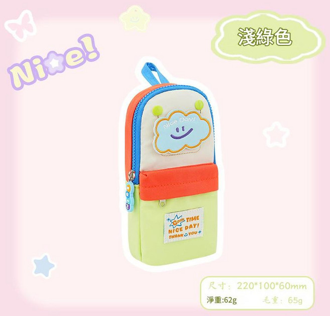 新款開學季復古筆袋 綠色, 8150綠色, 1套