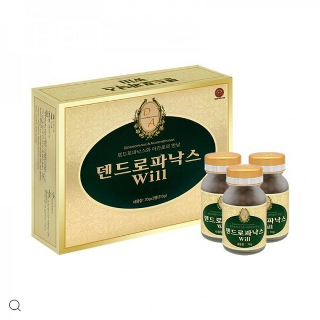오행생식 덴드로파낙스 윌 (황칠)/ 위장 건강, 3개, 70g