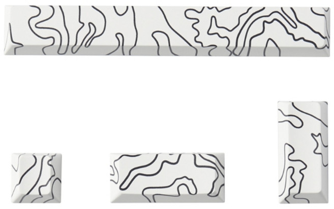 OEM 프로필 열 승화 키캡 기계식 키보드용 스페이스바 4PCS 출시, Line White