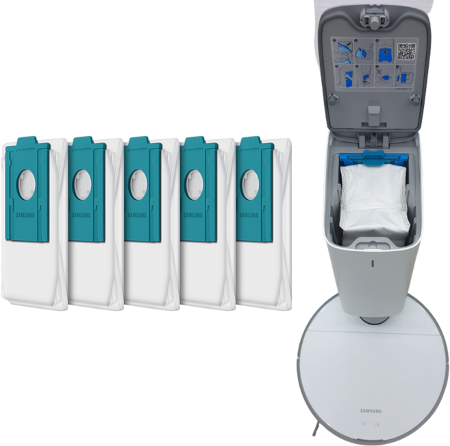 삼성 로봇청소기 비스포크 제트봇 청정스테이션 정품 먼지봉투 먼지통 DUST BAG VCA-RDB95B VCA-RAE85E VCA-RAE85F VCA-RAE85G, 1세트, 삼성 로봇청소기 먼지봉투