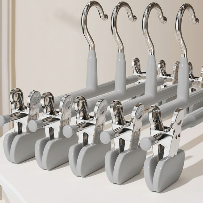 플릿플릿 자국없는 바지걸이 집게, 5개, 그레이