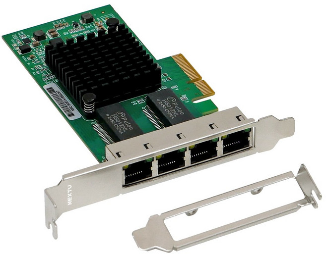 서버랜카드 1G PCI-EX 4포트 기가비트 이더넷어댑터 티밍 유선인터넷 RNX1365, 1개