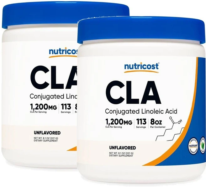 뉴트리코스트 씨엘에이 공액리놀레산 1200mg 파우더 Nutricost CLA, 분말, 227g, 2개 - 쿠팡