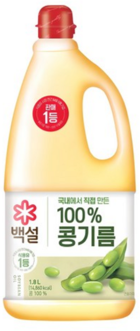 백설 콩기름, 1.8L, 1개