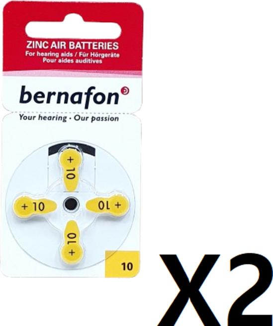 힘쎄고 오래가는 에너자이저 버나폰 보청기배터리 2통 80알, 1세트, 버나폰 보청기배터리 10번 2통 80알