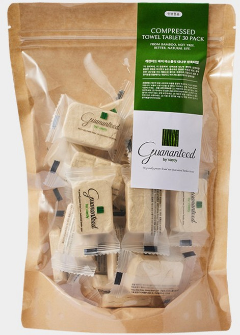 게런티드 빨아쓰는 대나무 압축타월 빨아쓰는행주 캠핑용 10개입, 대나무압축행주10입, 1개