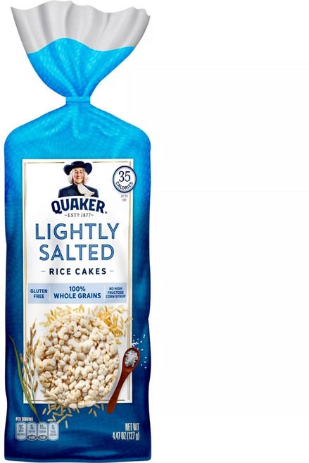 퀘이커 라이스 케이크 라이틀리 솔티드 홀 그레인, 127g, 1개