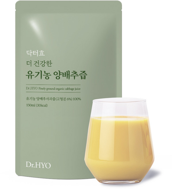 닥터효 건강한 유기농 양배추즙, 20개, 150ml
