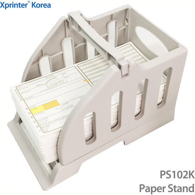 [한국정품] Xprinter XP-DT108BKR 바코드 라벨 프린터 택배송장출력 프린터 XP-DT108B-KR 택배프린터 라벨송장프린터, 1개, PS102K 용지거치대