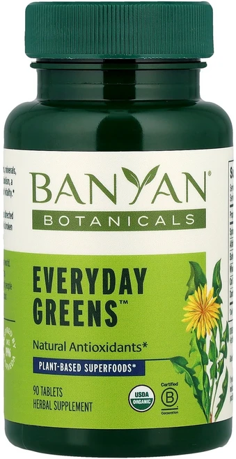 반얀 보태니컬스 Banyan Botanicals Everyday Greens™ 90정123871원산지:기타, 반얀 보태니컬스 Banyan Botanicals, Ev, 1개 - 쿠팡