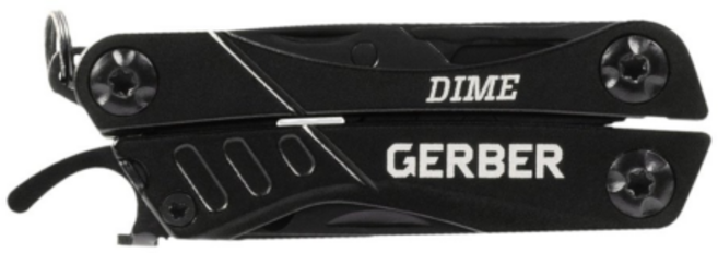 미국 거버 기어 다임 미니 다용도 멀티툴 블랙 Gerber Gear 30-000469N, 1개