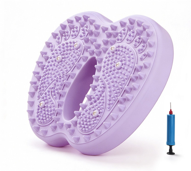 천국의계단 지압 에어 스텝퍼 무소음 가정용 다이어트 스텝밀 홈트 운동기구 [에어펌프 증정], 보라색