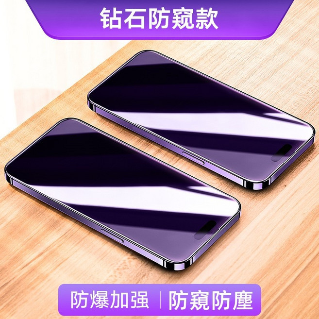 防塵網不進灰 iPhone 玻璃保護貼, 防窺+防塵網貼,14=13=13Pro=16E=17E, 1個