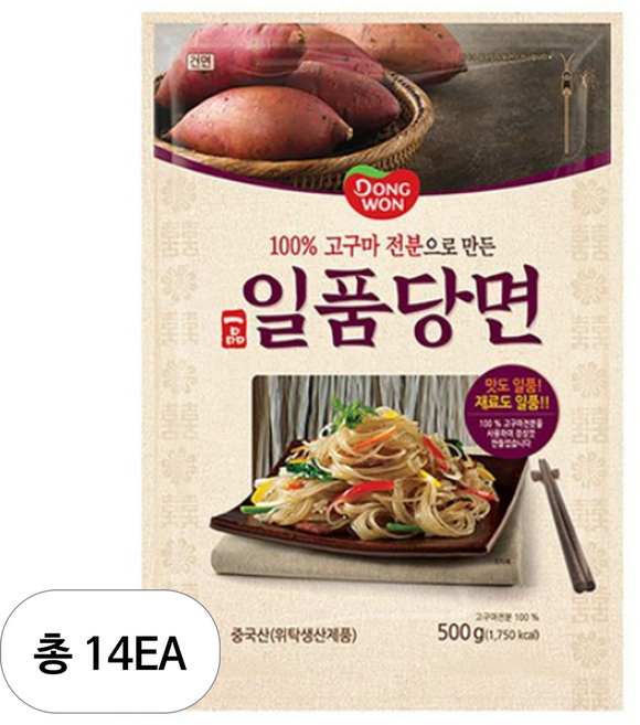 동원 일품당면, 500g, 14개