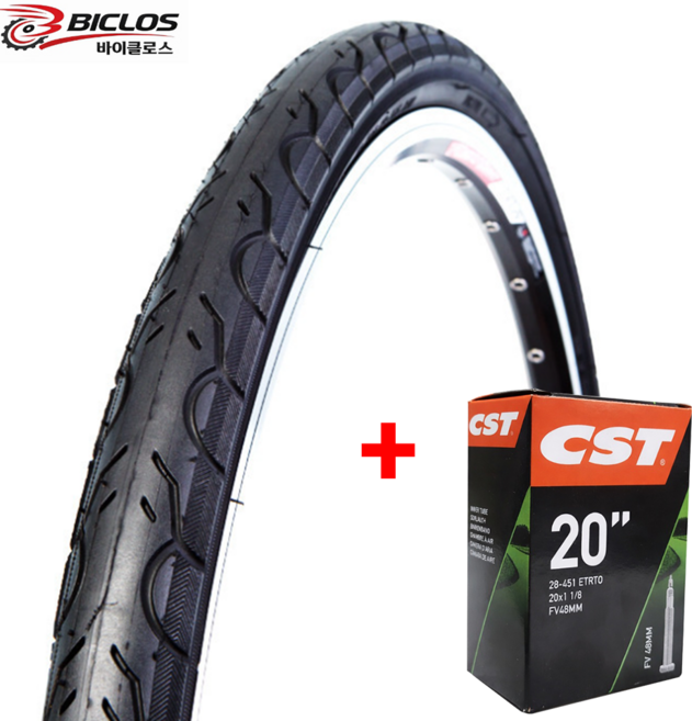 바이클로스 _켄다타이어 20x1-1/8 (28-451) + 튜브 포함, 1개