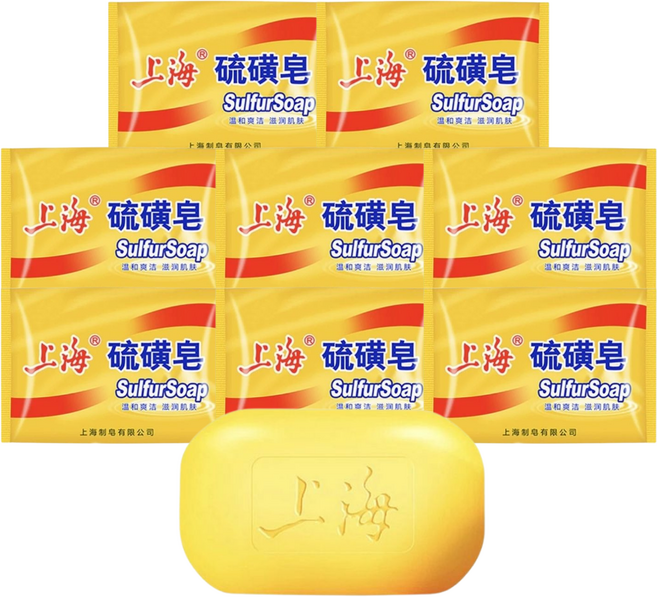 上海硫磺皂 溫和潔淨控油香皂 滋潤肌膚, 85g, 8個