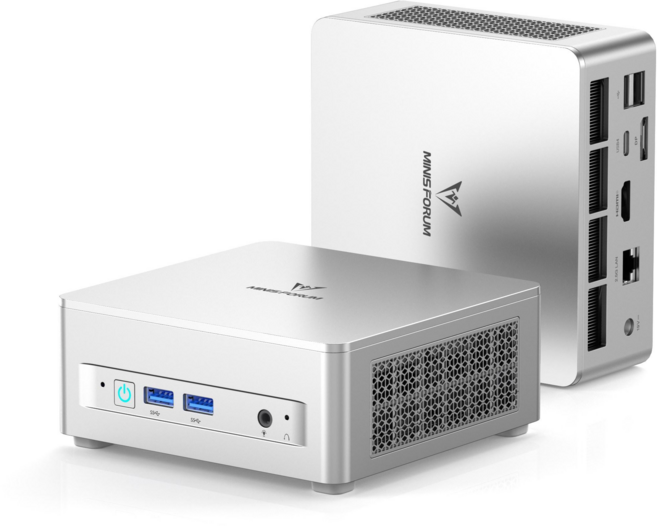 미니스포럼 UM750L Slim 미니PC (라이젠5 7545U/16GB/1TB SSD/Win11 Pro) PD충전 지원 USB4 40Gbps 초소형 저소음 가정, WIN11 Pro, 1TB, 16GB, 실버