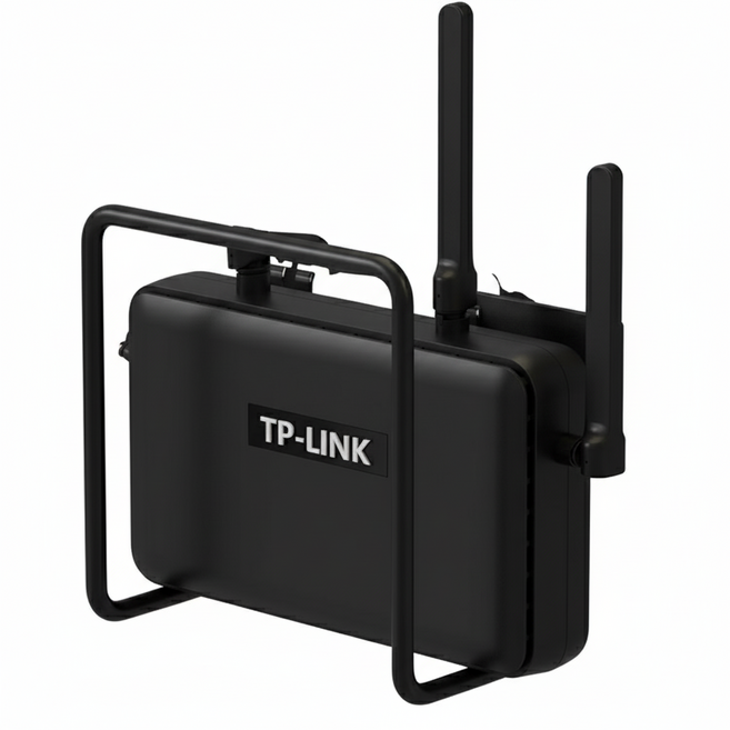 젠블리스 공유기 셋톱박스 거치대 숨기기 정리대 2개세트, 블랙