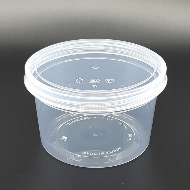 원형 밀폐용기 반찬통 소분용기, 15개, 480ml