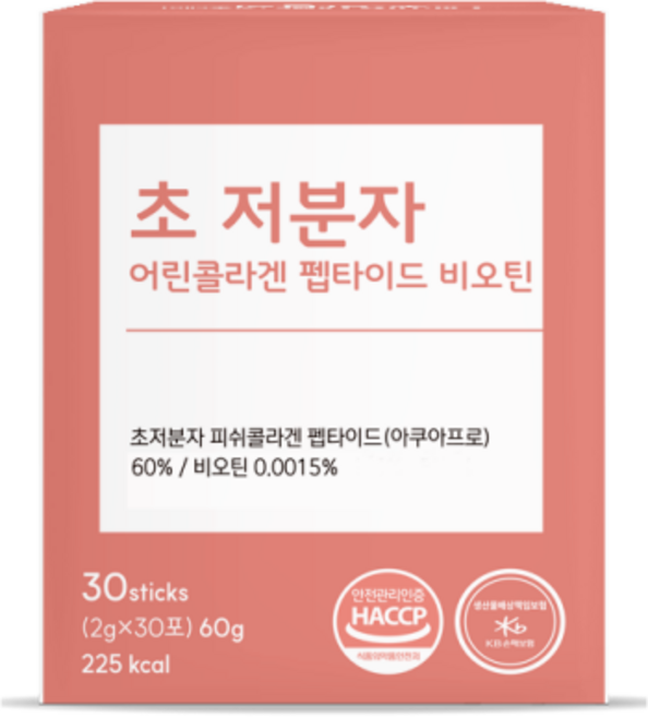 락토테미 초 저분자 어린콜라겐 펩타이드 비오틴 2g x 30포, 1개, 1정