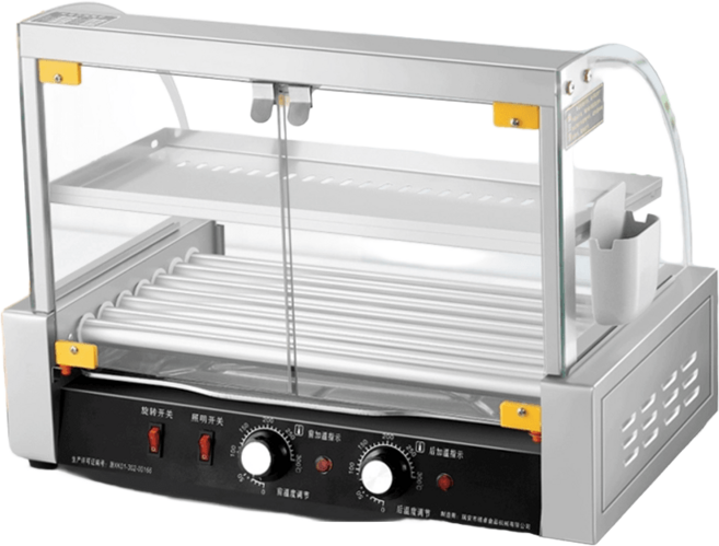 토피움 전기 맥반석기계 220v 미닫이문 슬라이드도어 소세지 편의점 반건조 오징어 구이기, 신형 5관 원터치 미닫이